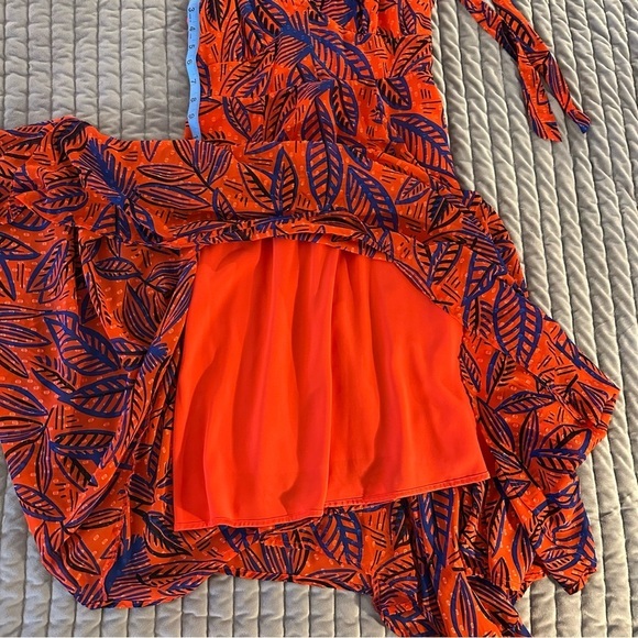 ALEXIS‎ Target Women's High Low Red Plunge Sleeveless Paisley Cocktail Dress. S. - Picture 7 of 8